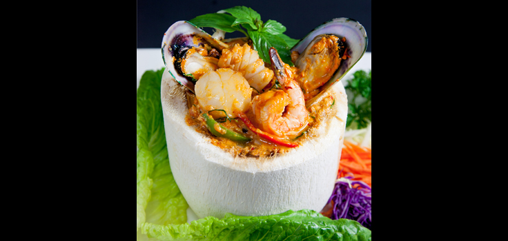 Lanna thai coconut shrimp dish