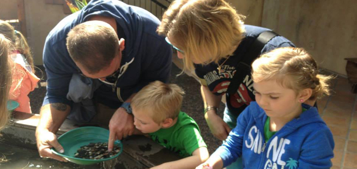 family-panning for gold