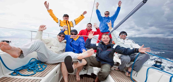 Happy sailing crew
