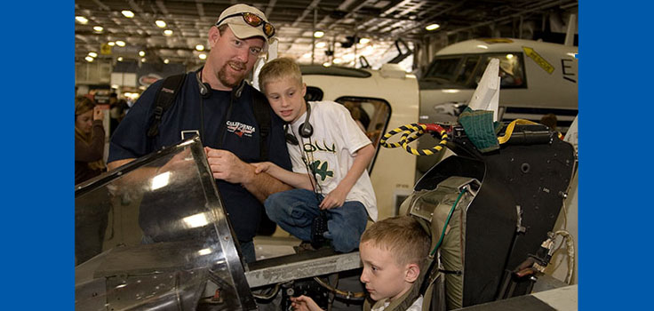 Father Sons in Cockpit