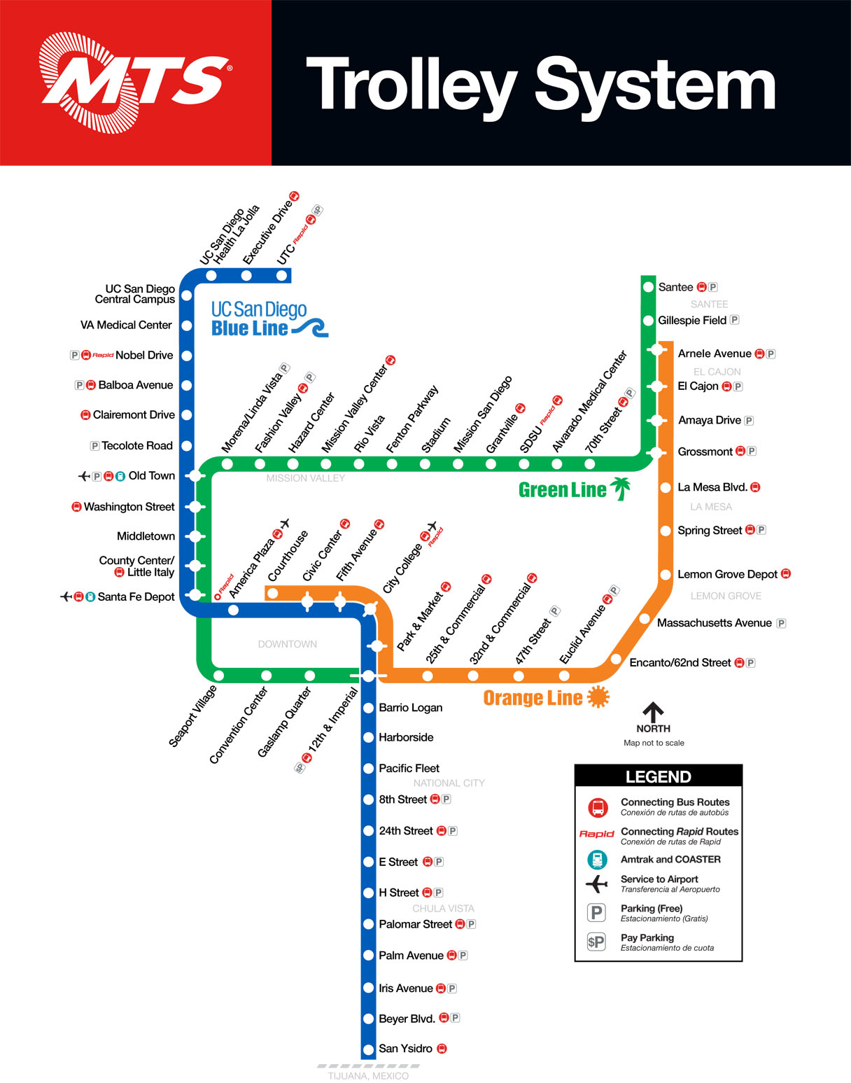 MTS Trolley Map 