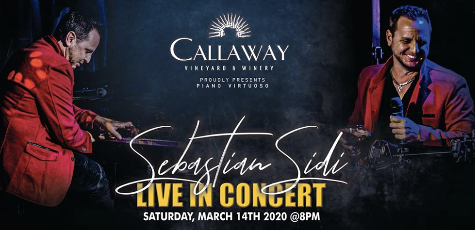 Callaway Winery Proudly Presents Piano Virtuoso, Sebastian Sid