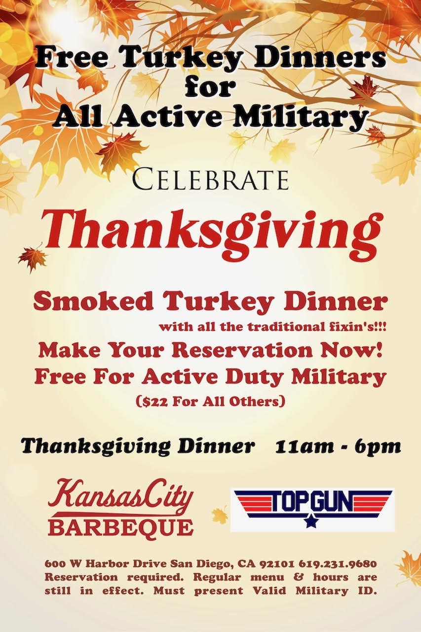 Kansas City Barbeque San Diego Military Thanksgiving