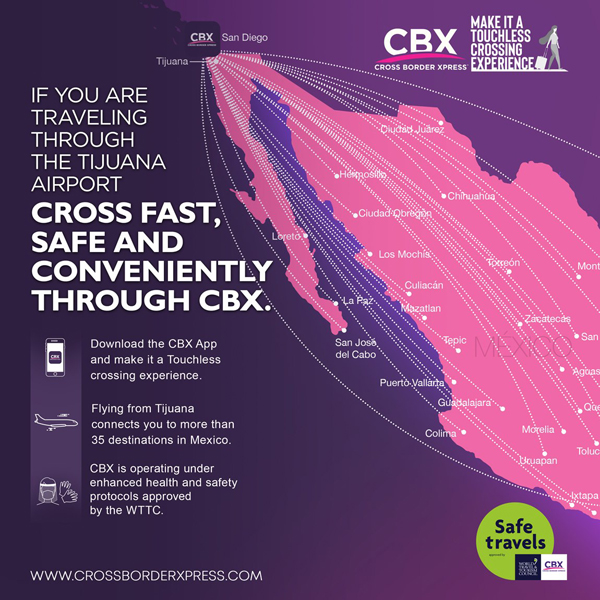 cross safe to tijuana airport via c=CBX