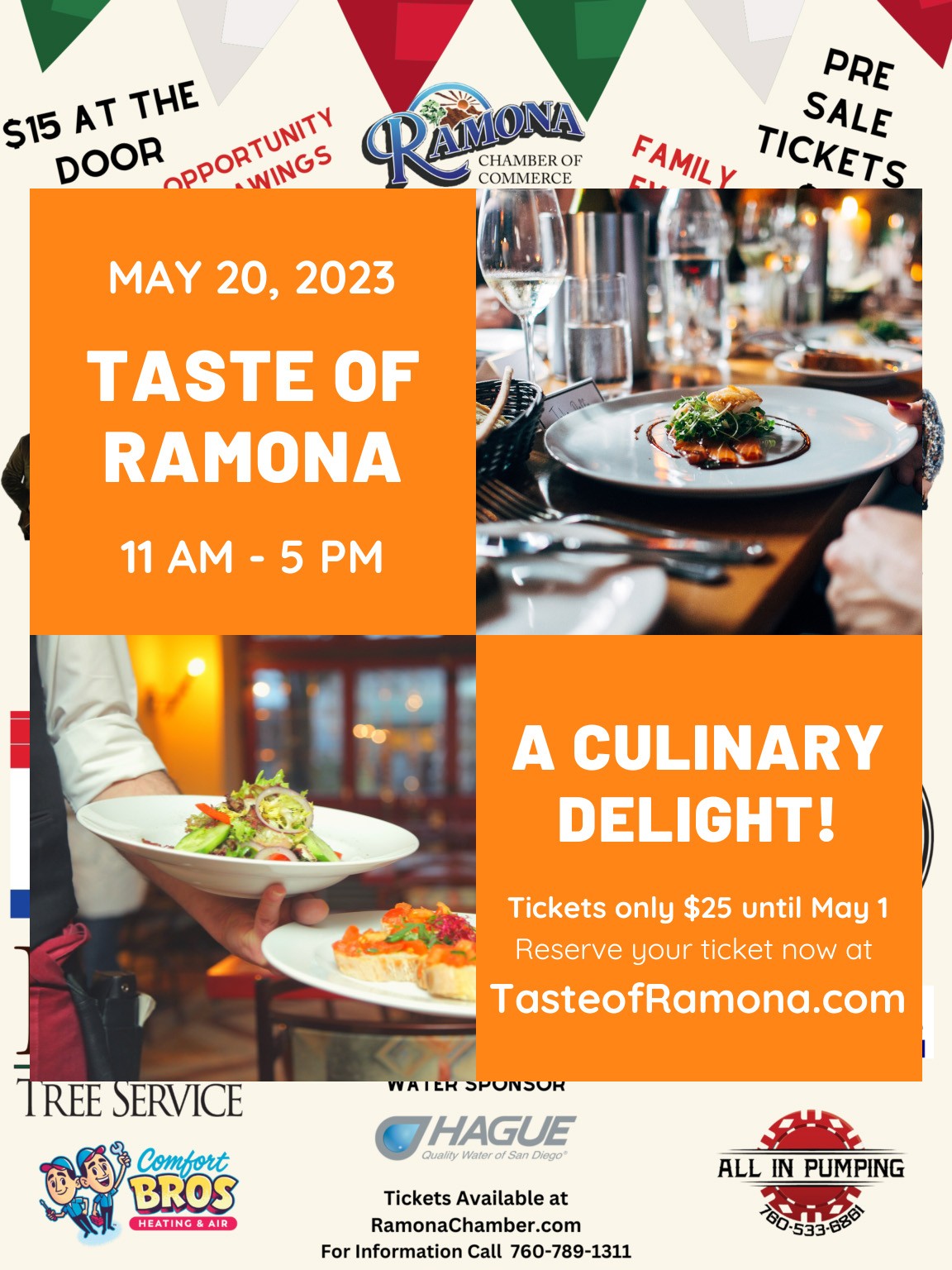 Join Ramona Chamber of Commerce for the 9th Annual TASTE OF RAMONA