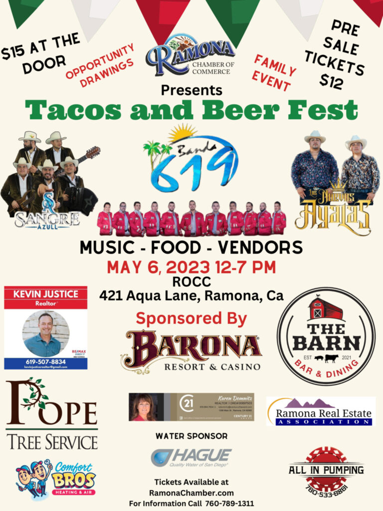 Taco & Beer Fest in Ramona! PassPort to San Diego