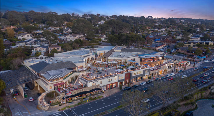 Plaza – north front aerial shot